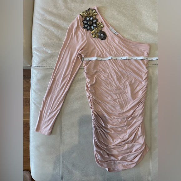 BOSTON PROPER One Shoulder Pink Sequins Top - Picture 4 of 9